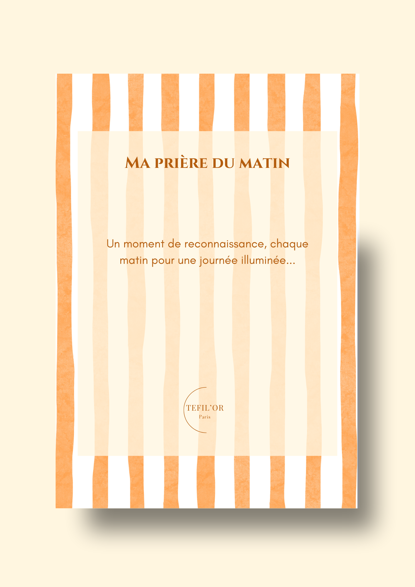 Ma prière du matin