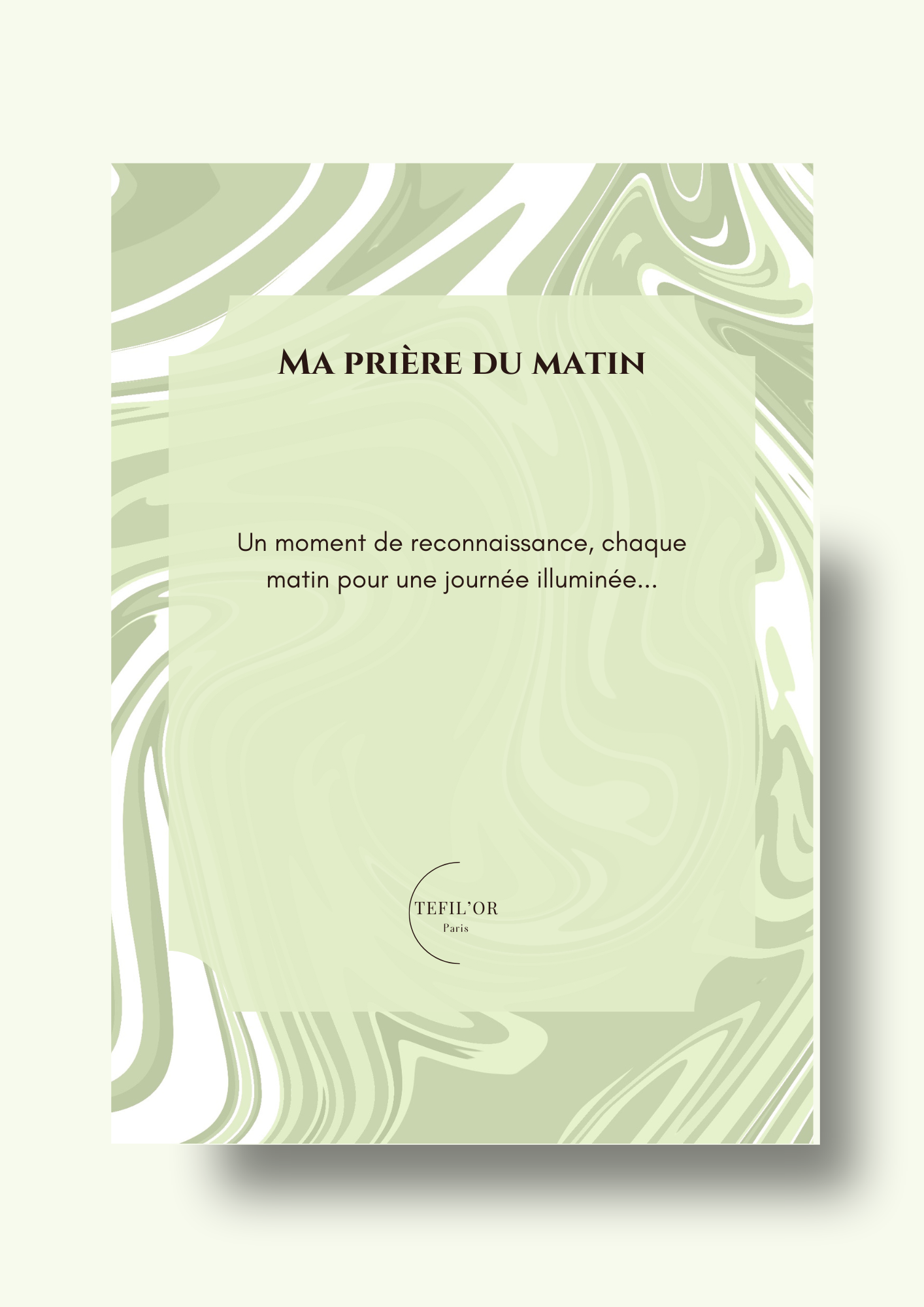 Ma prière du matin