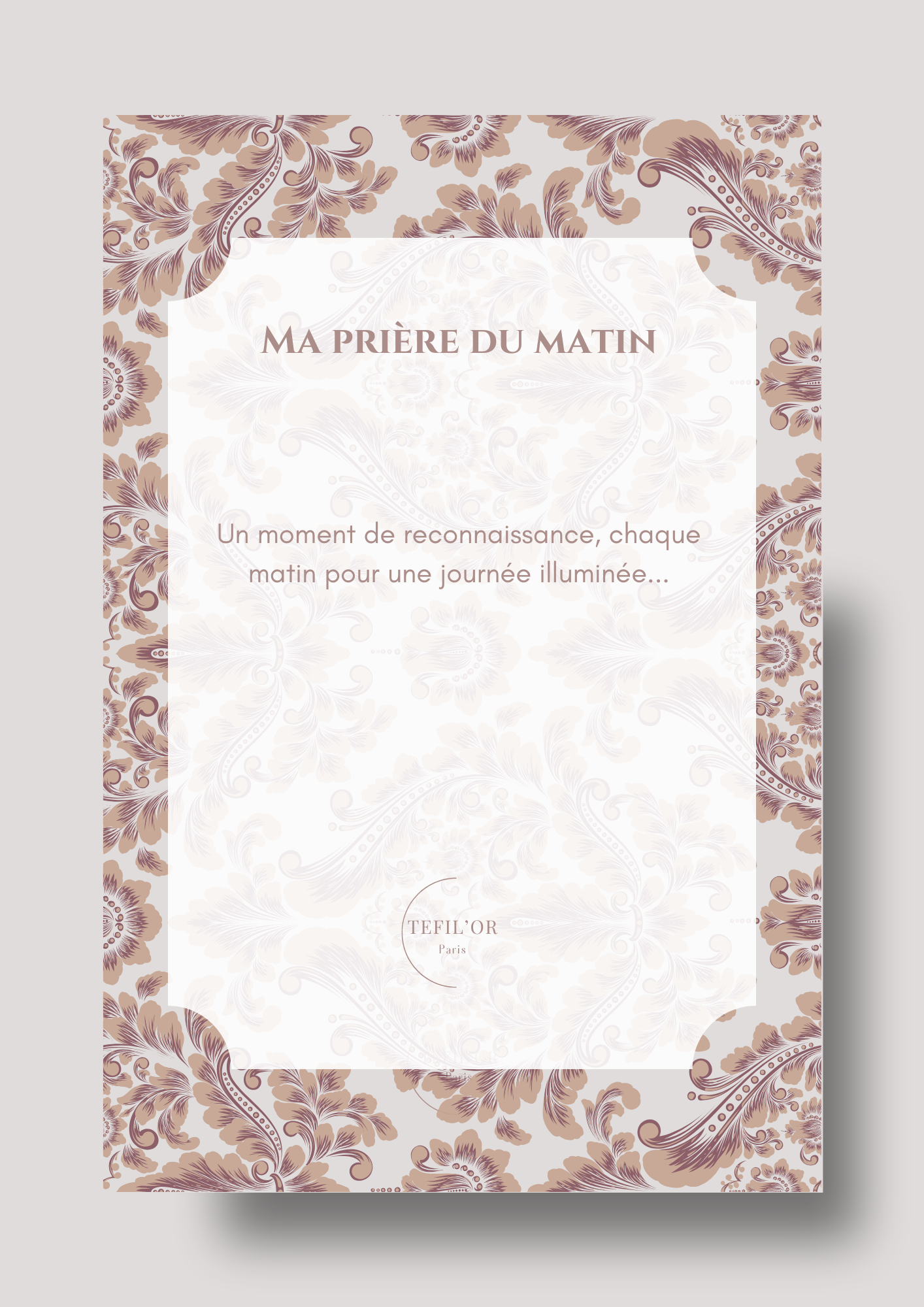 Ma prière du matin